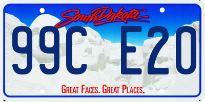 SD license plate 99CE20