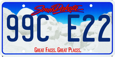 SD license plate 99CE22