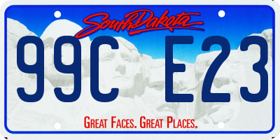 SD license plate 99CE23