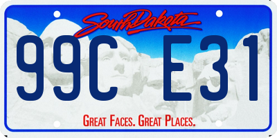 SD license plate 99CE31