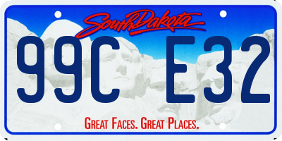 SD license plate 99CE32