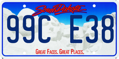 SD license plate 99CE38