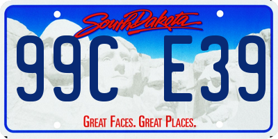 SD license plate 99CE39