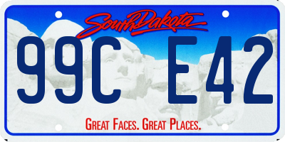 SD license plate 99CE42