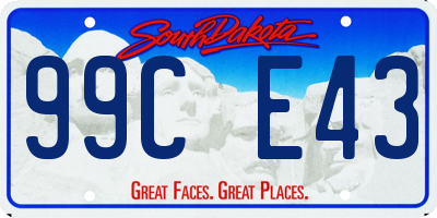 SD license plate 99CE43