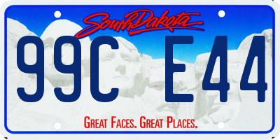SD license plate 99CE44
