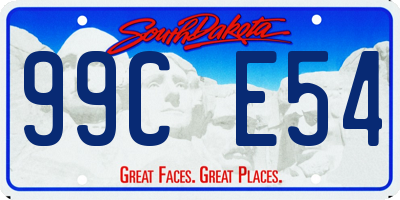 SD license plate 99CE54