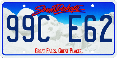 SD license plate 99CE62