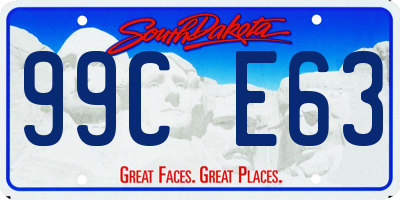 SD license plate 99CE63