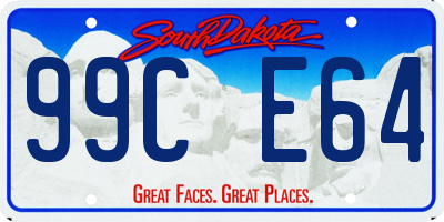 SD license plate 99CE64