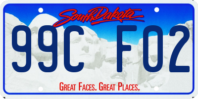 SD license plate 99CF02
