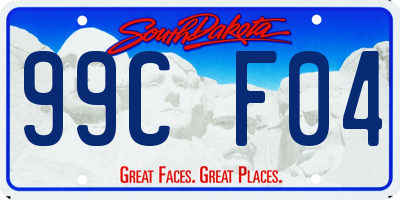 SD license plate 99CF04