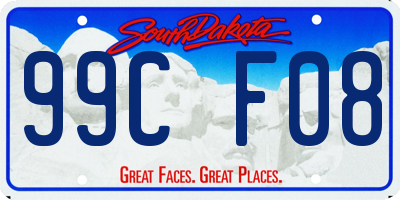 SD license plate 99CF08
