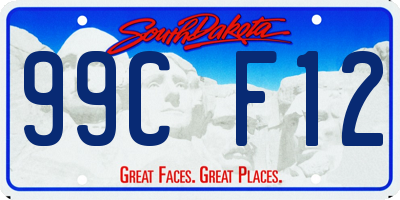 SD license plate 99CF12