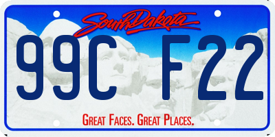 SD license plate 99CF22