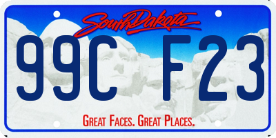 SD license plate 99CF23