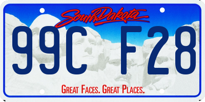 SD license plate 99CF28