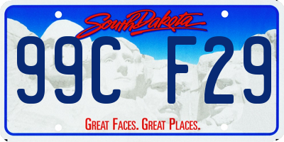 SD license plate 99CF29
