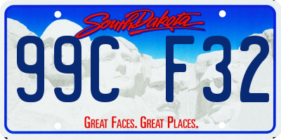SD license plate 99CF32