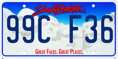 SD license plate 99CF36