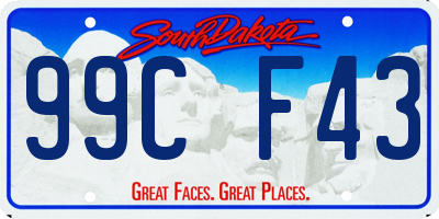 SD license plate 99CF43