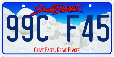 SD license plate 99CF45