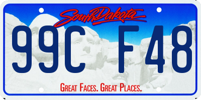 SD license plate 99CF48