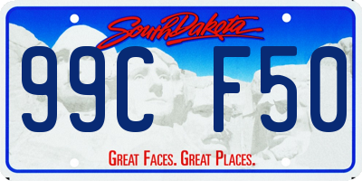 SD license plate 99CF50