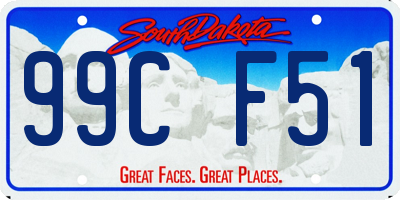 SD license plate 99CF51