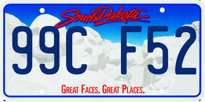 SD license plate 99CF52