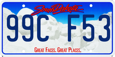 SD license plate 99CF53