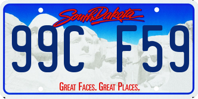 SD license plate 99CF59