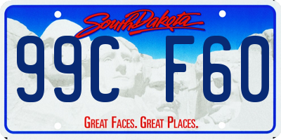 SD license plate 99CF60