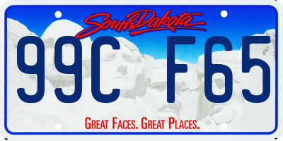 SD license plate 99CF65