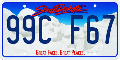 SD license plate 99CF67