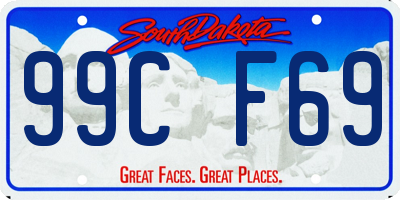 SD license plate 99CF69