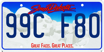 SD license plate 99CF80