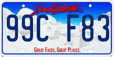 SD license plate 99CF83