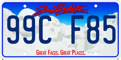 SD license plate 99CF85