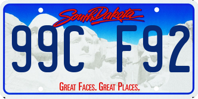 SD license plate 99CF92