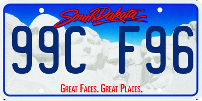 SD license plate 99CF96