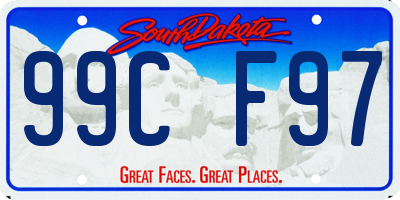 SD license plate 99CF97
