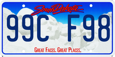 SD license plate 99CF98
