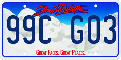 SD license plate 99CG03