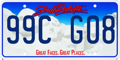 SD license plate 99CG08