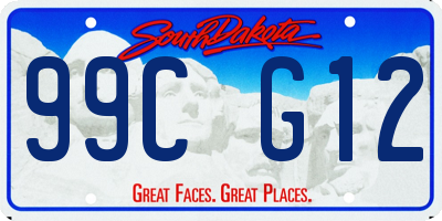 SD license plate 99CG12