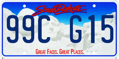 SD license plate 99CG15