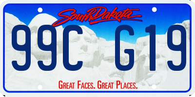 SD license plate 99CG19