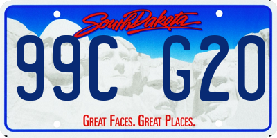 SD license plate 99CG20