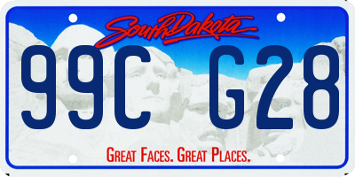 SD license plate 99CG28